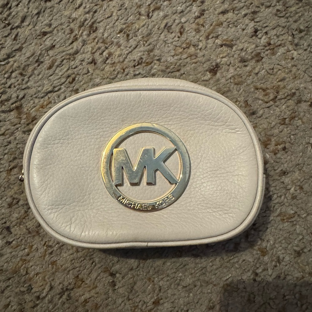 Michael Kors Cream Leather Coin Purse